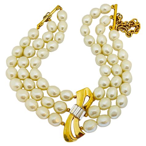 givenchy necklace pearl|givenchy pearl necklace vintage.